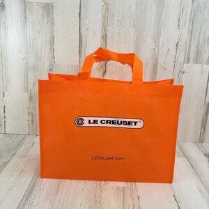 Le Creuset Big Orange Shopping Bag Reusable Tote EUC